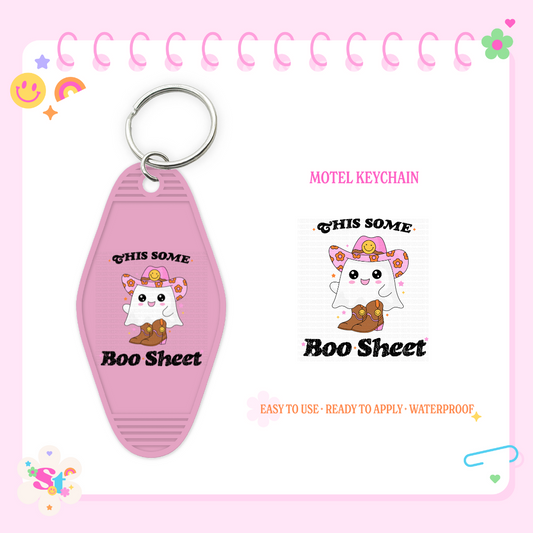 BOO SHEET - MOTEL KEYCHAIN DECAL