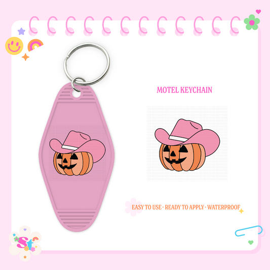 COWGIRL PUMPKIN - MOTEL KEYCHAIN DECAL