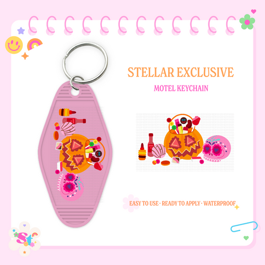 MEXICAN HALLOWEEN BASKET - MOTEL KEYCHAIN DECAL