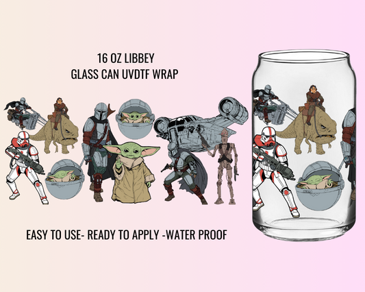 STAR WARZ - 16 OZ UV DTF WRAP